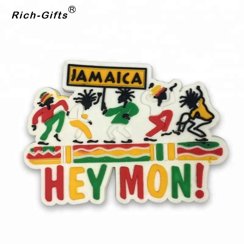 Personalized Custom Soft Rubber Jamaica Fridge Magnet for Decoration