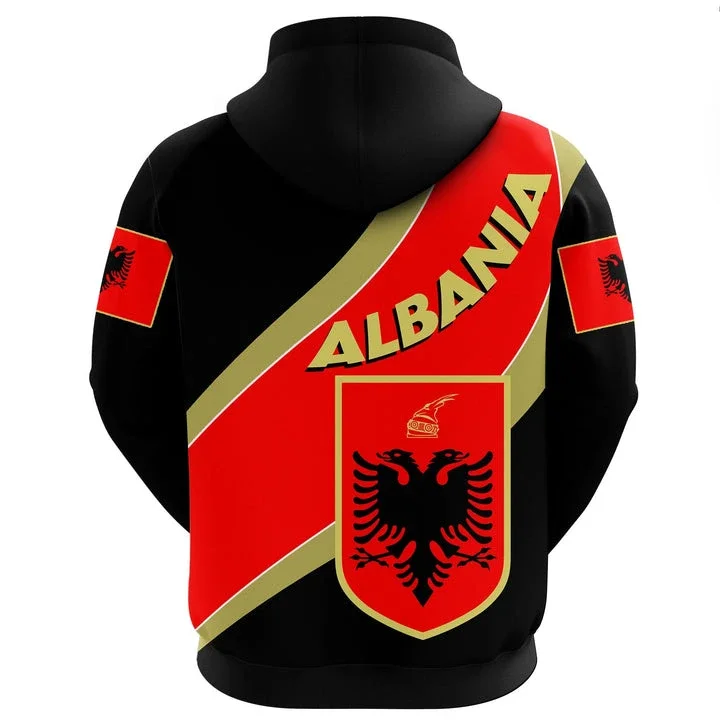 Men Women Hoodies ALBANIA Flag Albanian Country Map Hoodie Pullover Thick Hip Hop Hooded Sweatshirt  Unisex Albania Zip Hoodie