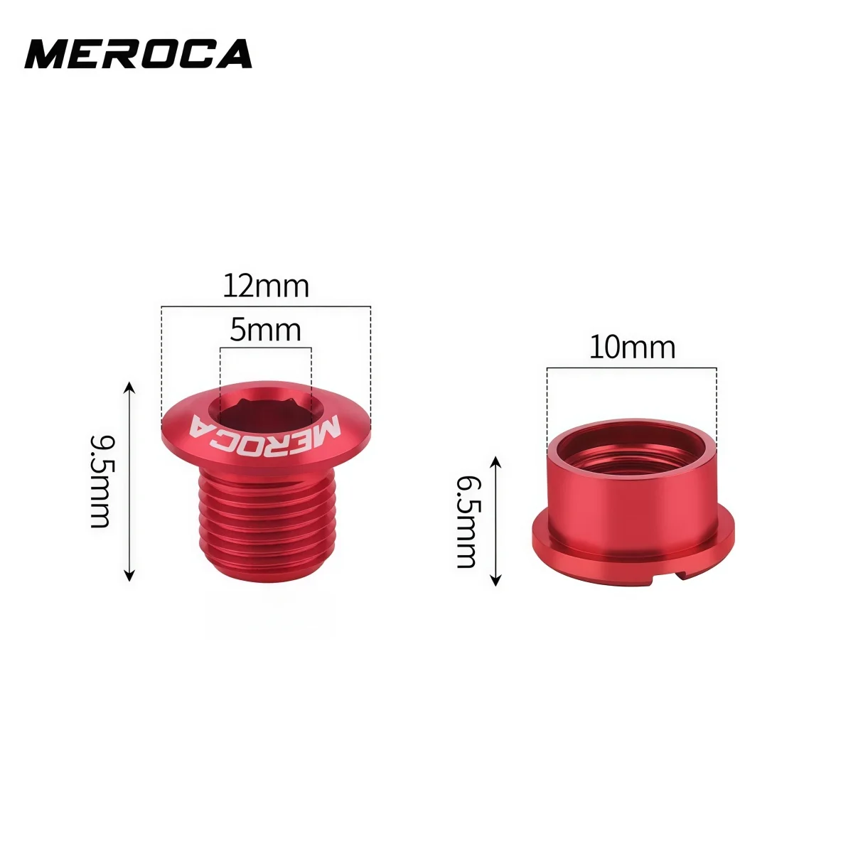 MEROCA SCN01 7075 CNC Aluminum 6.5 mm Single Chainring Bolts For Fixed Gear / Folding / MTB / Road