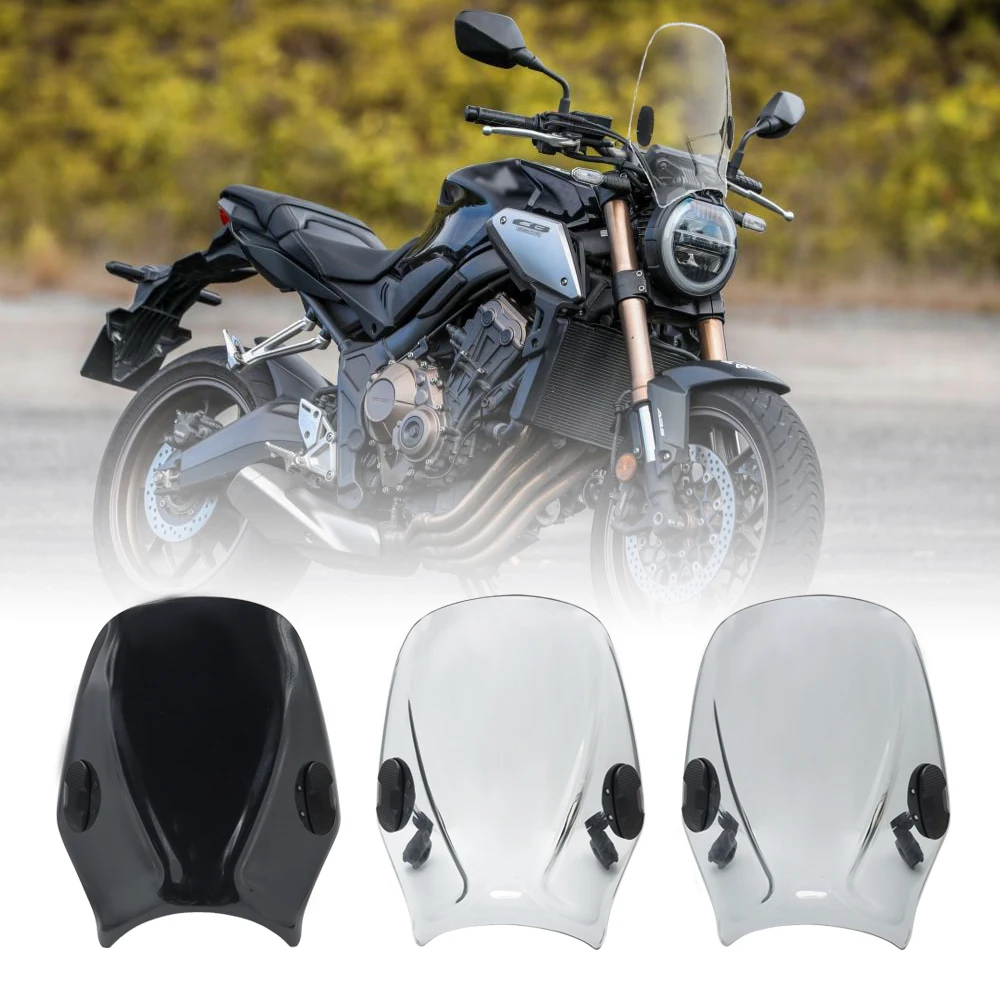 

For Honda CB650R CB 650 R CB 650R CB650 R cb650r Motorcycle Windshield Screen Visor Windscreen Double Bubble Wind Deflector