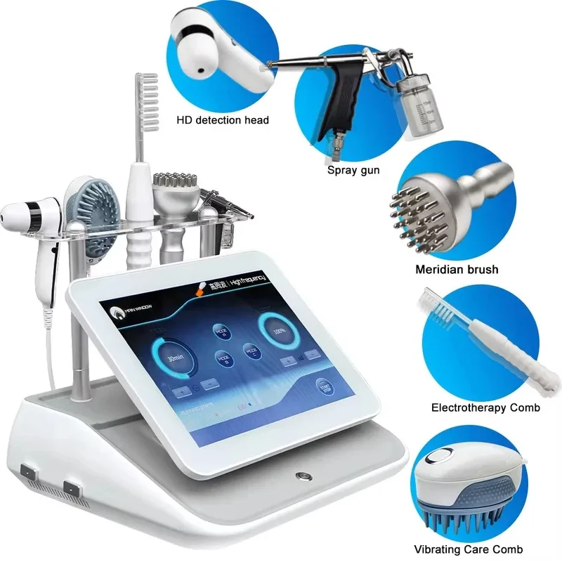 AI 2 HD Detector Scalp Analysis Hair Analyzer Machine - 2025 5 in 1 Head Massager Spa Equipment for Hair Growth