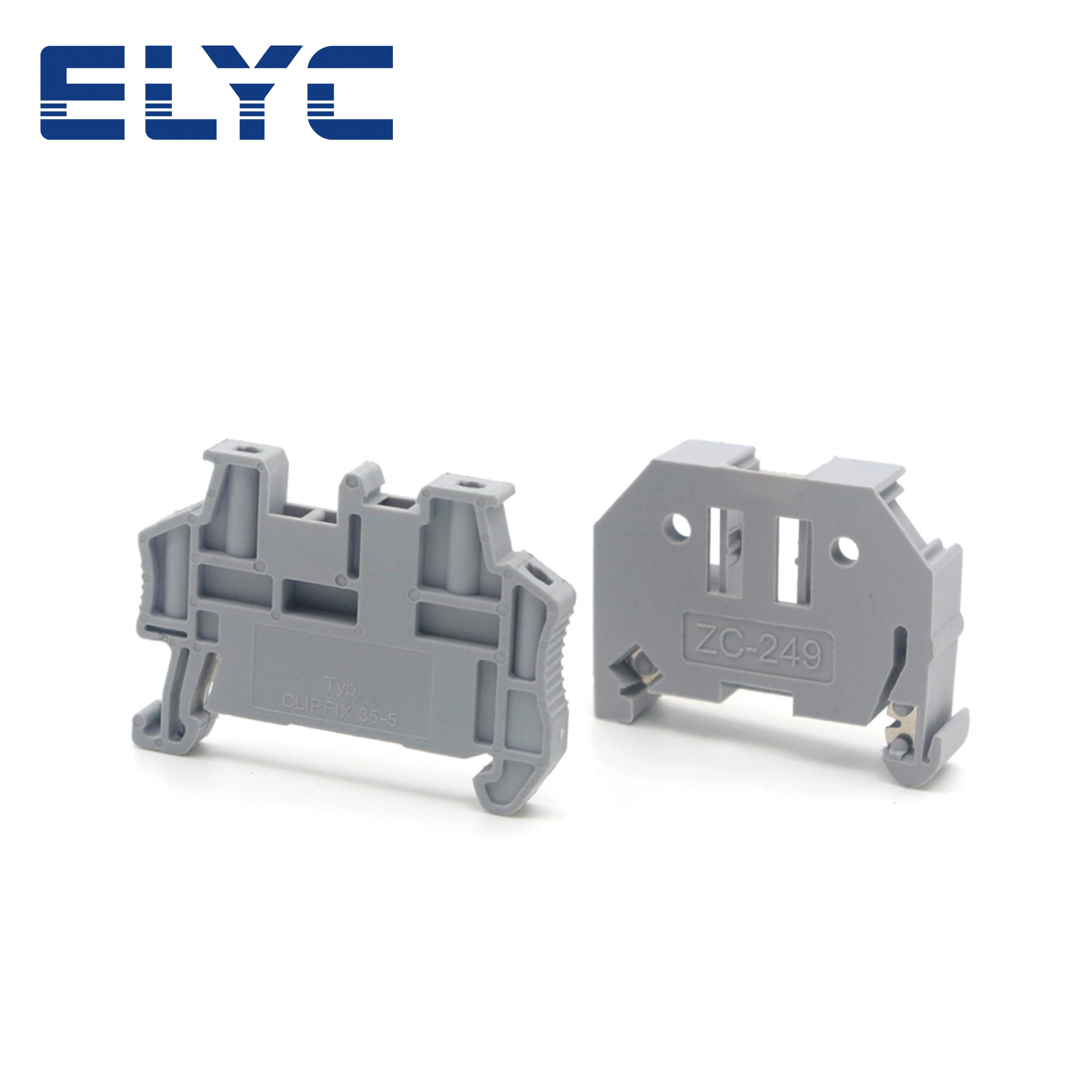 100PCS ZC249 249-117 Terminal Block Terminal Fixer Guide Clamp ST Wiring Termin ZC35-5 Self-locking Spring End Stop