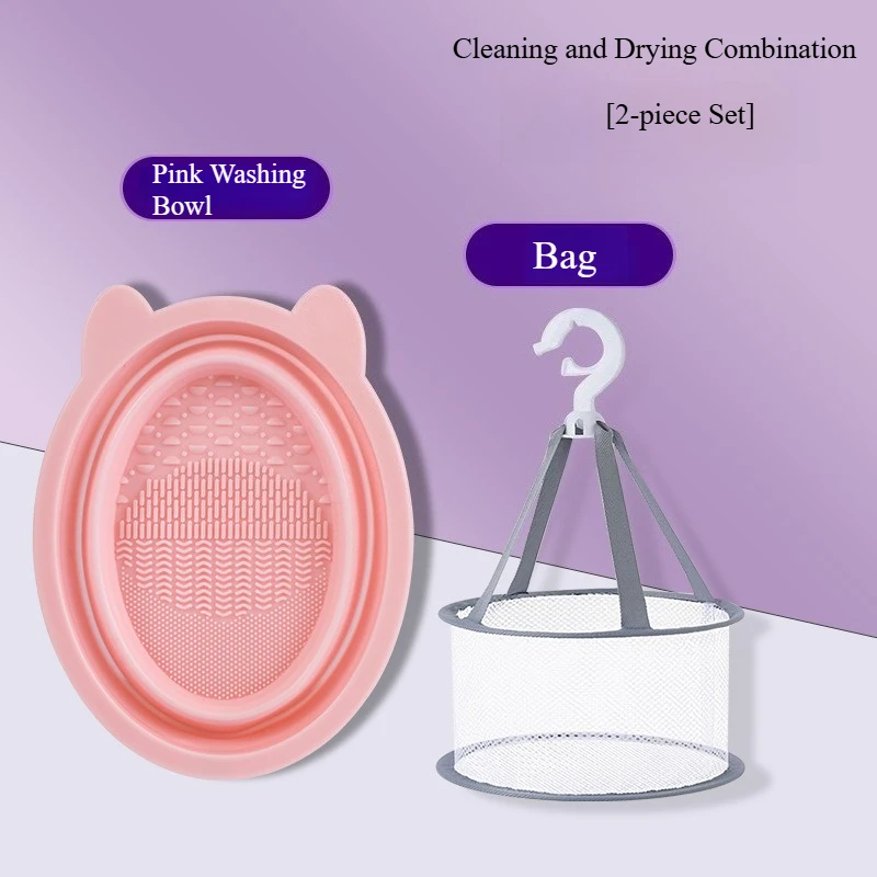 Nettoyeur de pinceaux de maquillage en Silicone, bol de nettoyage de bouffantes de poudre pliante, pinceaux de fard à paupières, tapis doux de lavage, outils de beauté, boîte à récurer