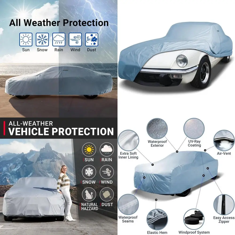 

Водонепроницаемый чехол для автомобиля на заказ, усиленный, для моделей 1962-1981 годов, всепогодная защита от УФ-излучения и снега, с ремнями и сумкой для хранения