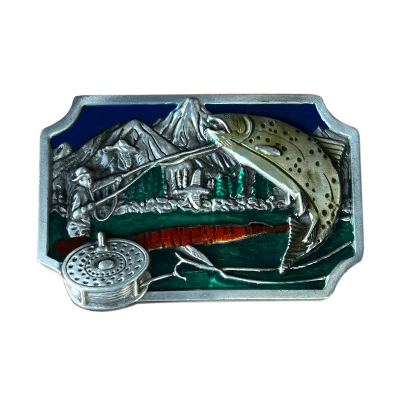 Fishing casual style belt buckle