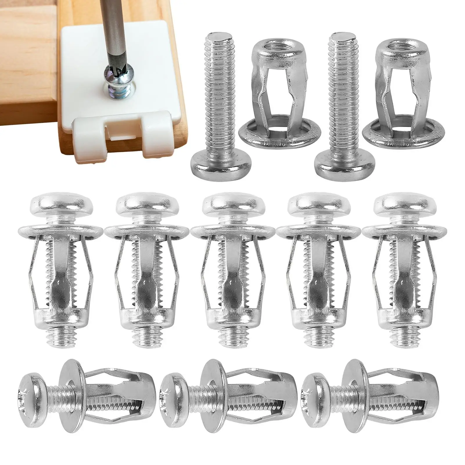 10 Stück Befestigungsmutter Metallschraube Expansion Blütenblatt Schrauben Expansionsschrauben Anker Blütenblatt Expansionsstecker Blütenblatt Schraube Jack Muttern Schraube