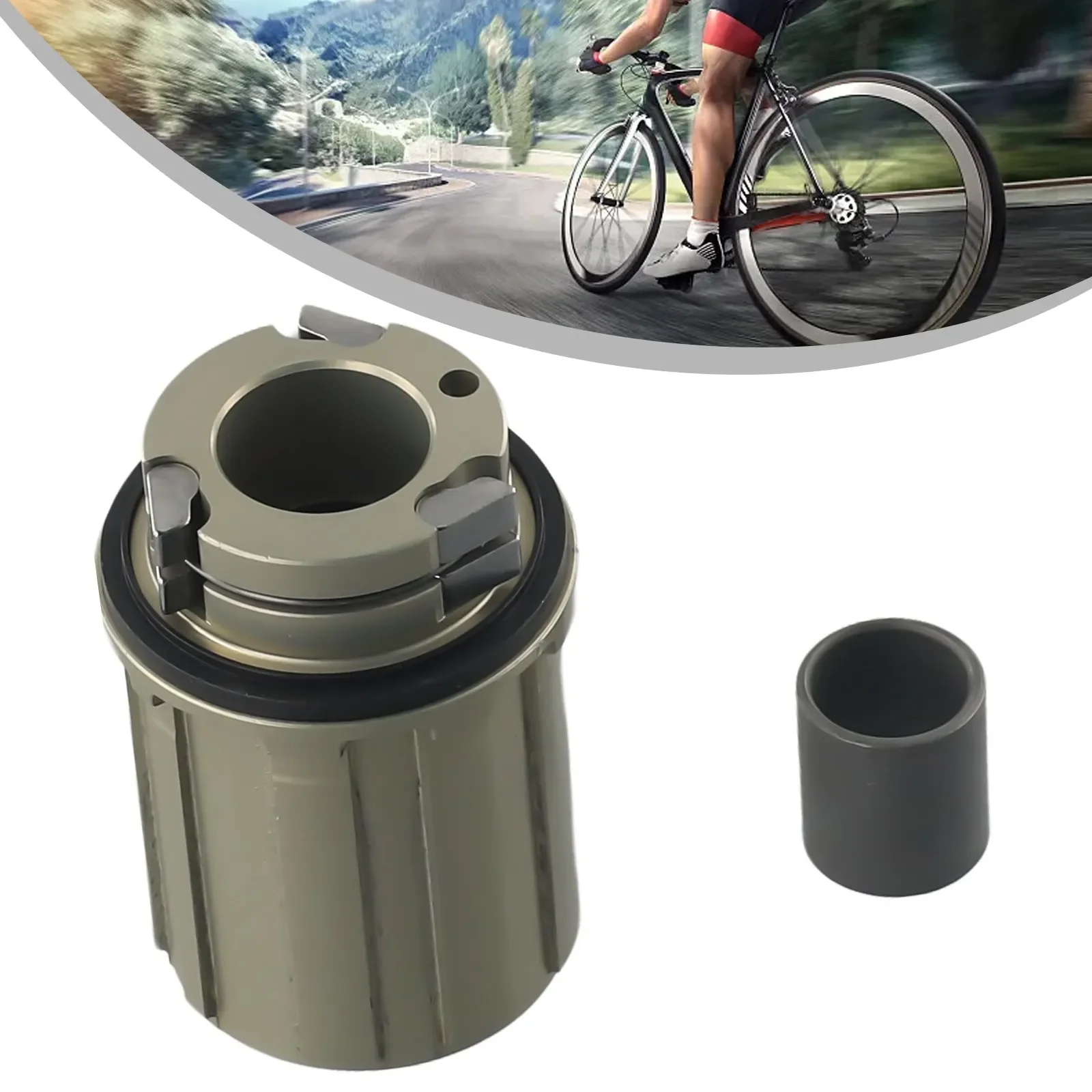 

Корпус втулки-трещотки 104г/95г, 12/15мм, 12мм, сквозная ось, 2 подшипника, 5.5*4.5*4.5см, AL7075, для кассет