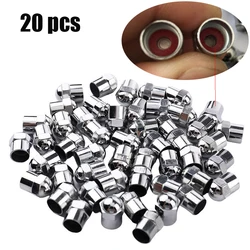 Chrome Copper Car Tire Valve Caps Metal Bike Tyre Valve Caps Dome Shape Car Wheel Stem Dust Valve Covers for Motorcycles Truck