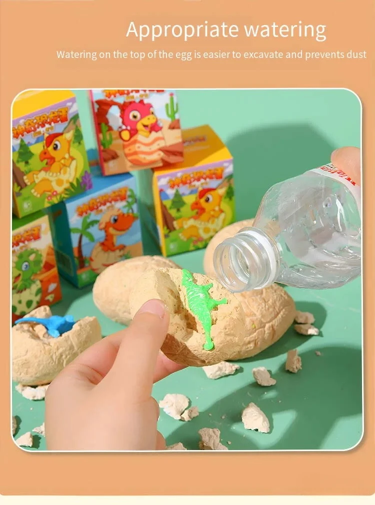 Kids Dinosaur Egg Digging Kit Educational Archaeology Excavation Toy with Mini Dinosaur Figures STEM Science Learning Gift