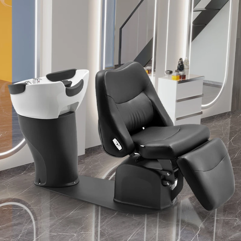 Japanese Hair Spa Professional Hairdressing Chair Water Hoop Shampoo Bowl Washbasin Therapy Chairs Seats Haarwasstoel Commercial