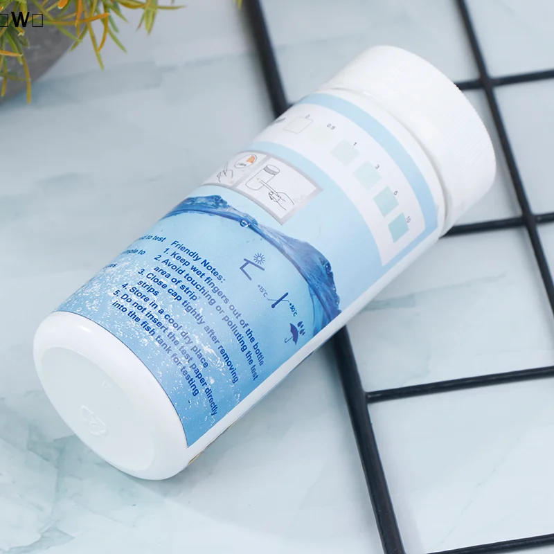 maveraW 50 Uds/botella amoníaco nitrógeno tiras reactivas rápidas de calidad del agua acuario bien ser tiras reactivas rápidas de calidad del agua Kit de papel