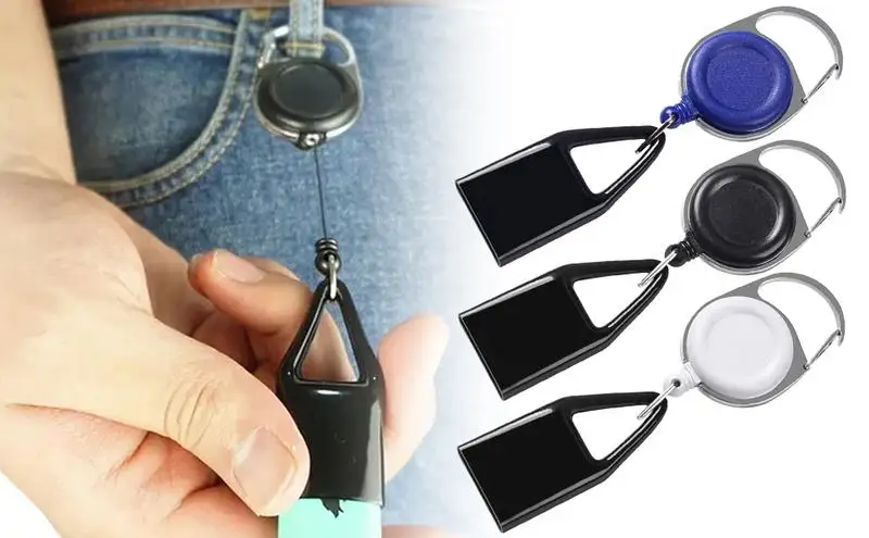 Lighter Clip Lesh Keychain For Traveling Camping Hiking Fishing Portable Retractable Lighter Belt Smokiing Styling Accessories