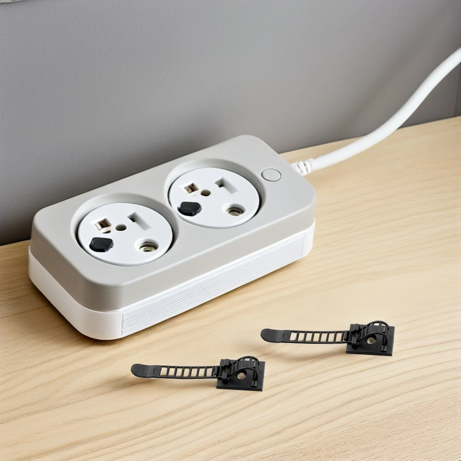 

30Pcs Reusable Adjustable Cable Ties Self-Adhesive Wire Clips Cord Organizers for Electronics Desk Cable Management