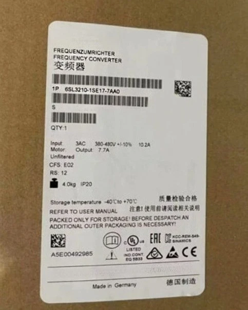 

Brand new High-quality 6SL3210-1SE17-7AA0 6SL3210-1SE21-8UA0 6SL3210-1SE16-0AA0 6SL3 210-1PE23-3UL0 Fast delivery