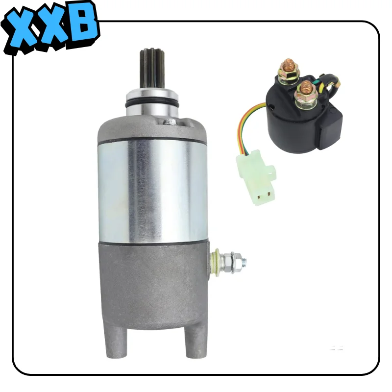 Starter Motor and Relay set for Yamaha Timberwolf 250 YFB250 Tri-Moto 200 YTM200E Tri-Moto 225 YTM225D Moto-4 200 YFM200 18754