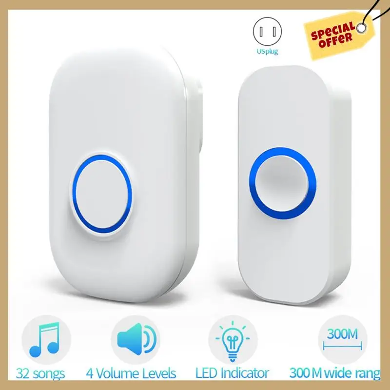 جرس باب لاسلكي مقاوم للماء، ترحيب بالمنزل الذكي، جرس باب منزلي عن بعد، جرس ذكي - WMAN