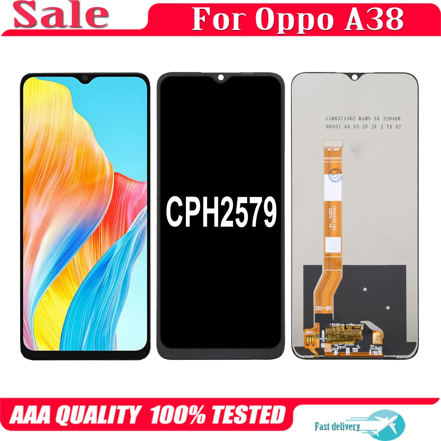 

For Oppo A38 A18 CPH2591 CPH2579 LCD Display Touch Screen Digitizer Assembly