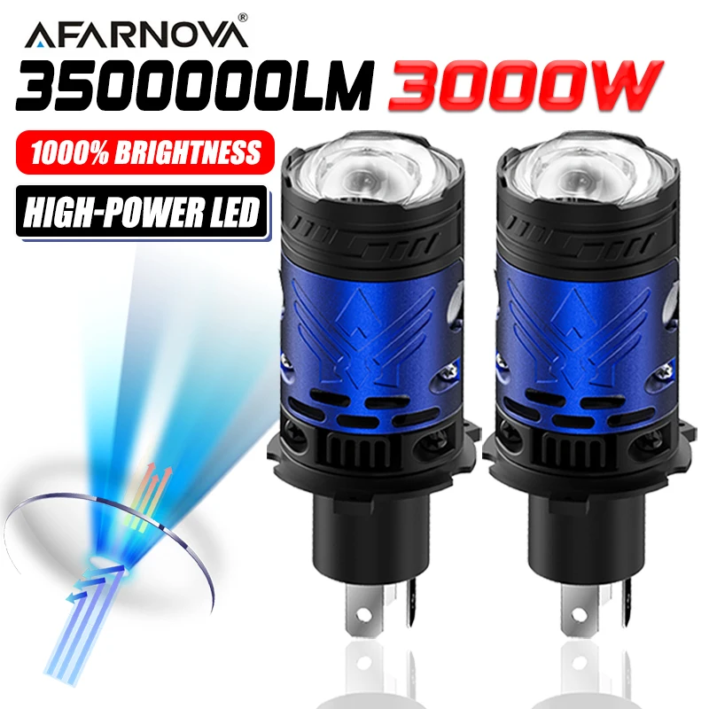 

Mini H4 Bi LED Projector Lens Car Bulb EMC Auto Headlight Turbo Lamps Canbus Plug&Play High/Low Beam For Car/Motorcycle 12V 24V