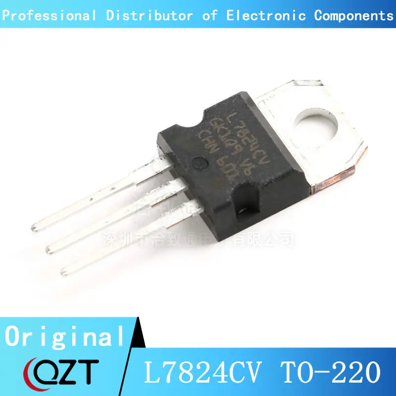 10pcs/lot L7824CV TO220 L7824 7824 LM7824 MC7824 1.5A 24V TO-220 chip New spot