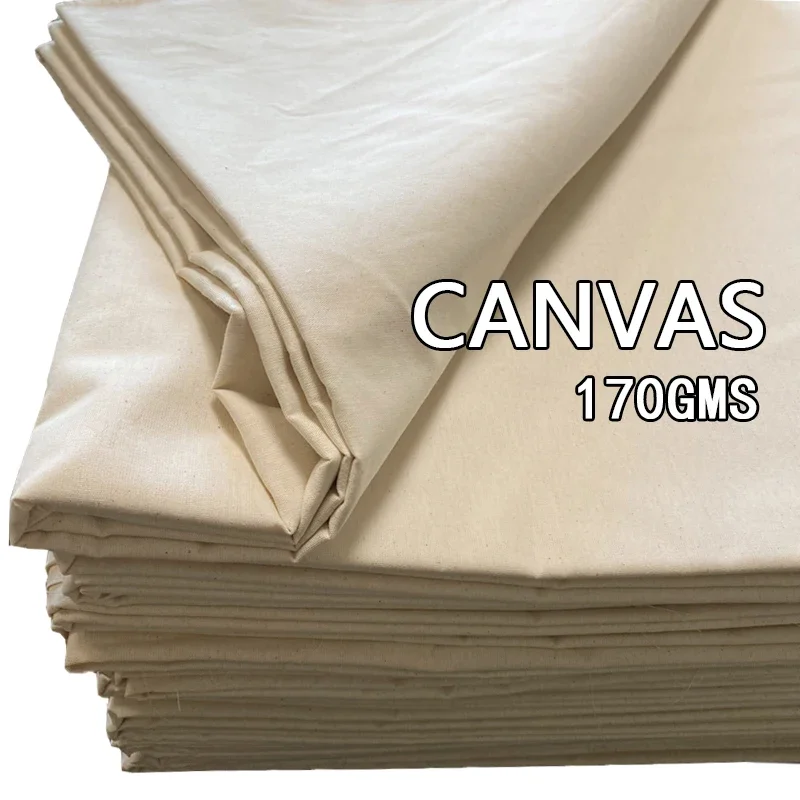 

Cotton Canvas Natural Color Fabric,（170gsm）Suitable For Bags, Tablecloths, Cushions, Handbags, Carpets,curtain,muppet,outfit