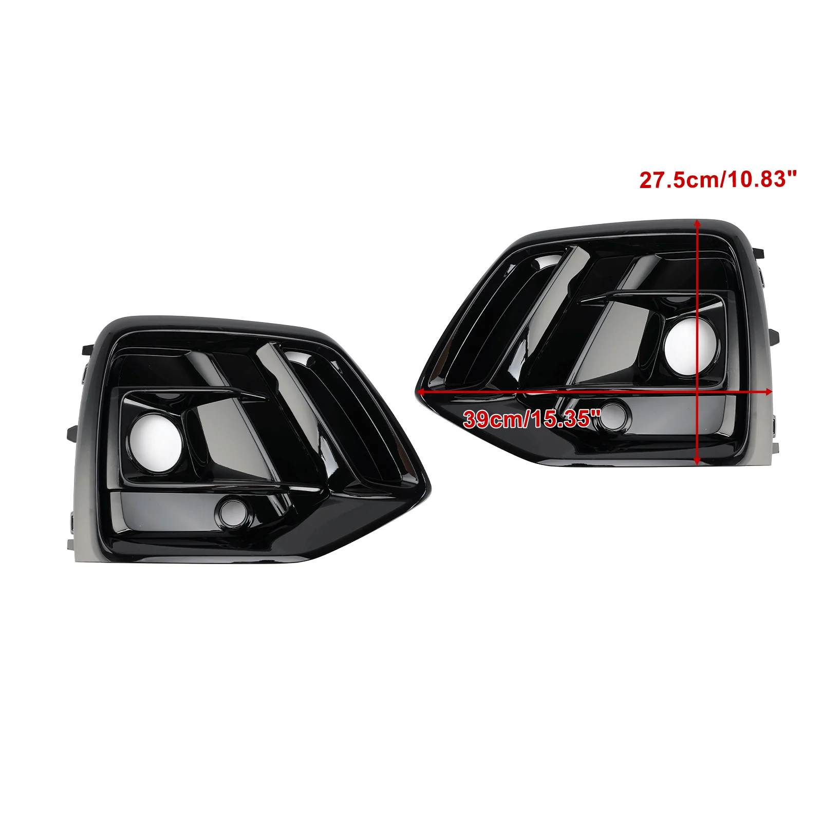 For Audi Q5 SQ5 S-Line 2021-2025 Black Front Fog Lamp Grille Grill Cover