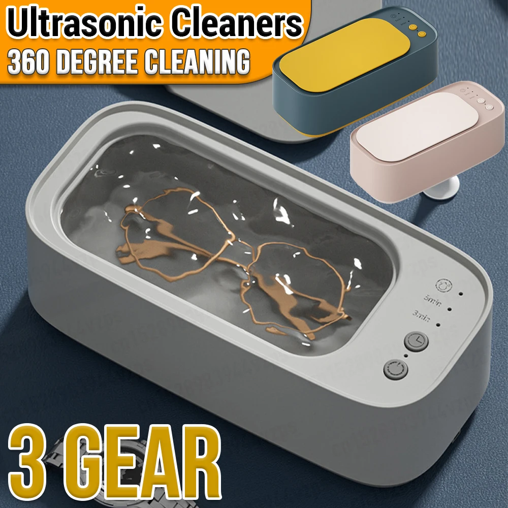 

Ultrasonic Cleaners Machine with 500ML Sink Jewelry Cleaner Machine 360° Deep Cleaning High Frequency Vibration Wash Cleaners