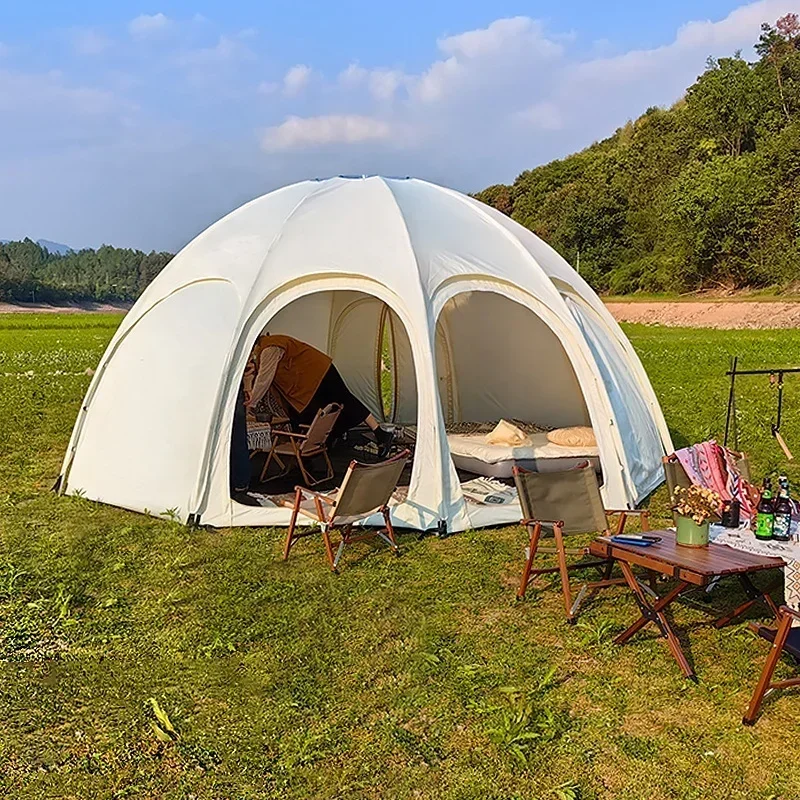 

Giant Tent for Camping 8 People Waterproof Beach Hexagon Outdoor Mosquito Large Mosquito Portable Uv Beach Campaign Houses