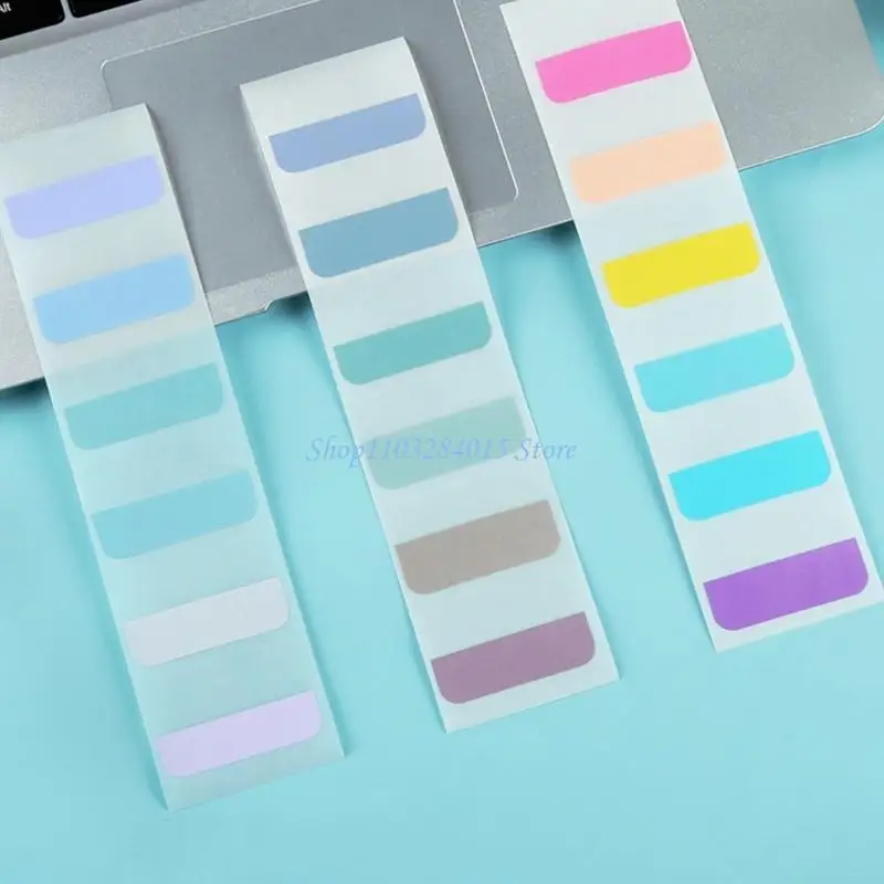 R6FF Notes Flags, Colorful Index Tabs Index Flag Bright Color Page Index Sticker Clear Page Makers for Page Bookmarks