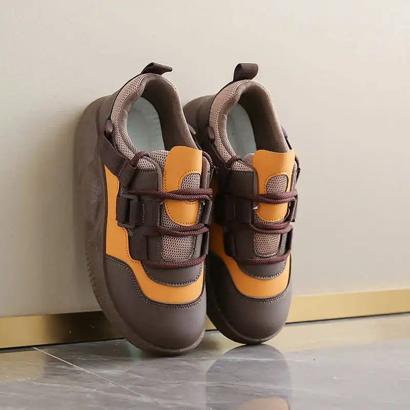 

Натуральная кожа, на шнуровке, женские летние повседневные кроссовки, белые кеды, черные спортивные ботинки, Sapatenis, перепродажа, новинка 2025 года