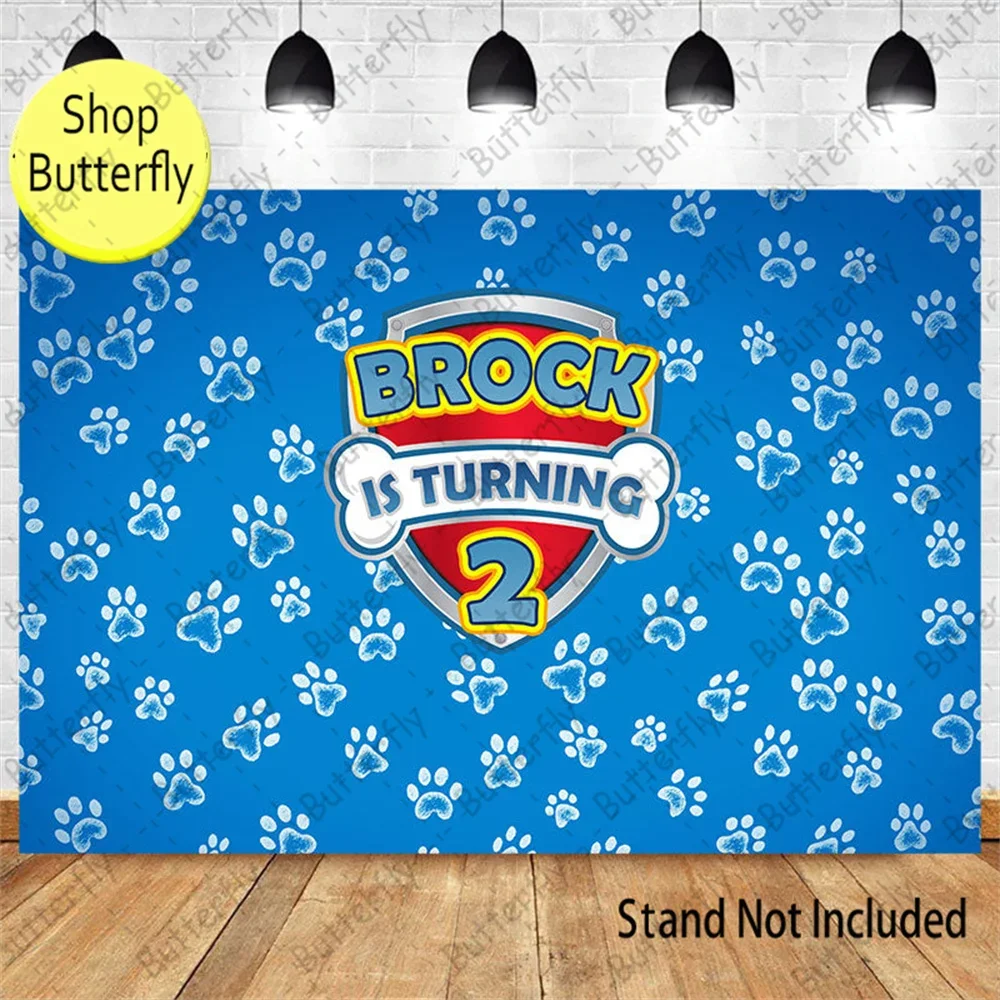 Snow Rescue Everest Skye Dog Paw Patrol Rescue Ryde Marshall Chase Backdrop Boys Birthday Party Baby Shower Background Banner