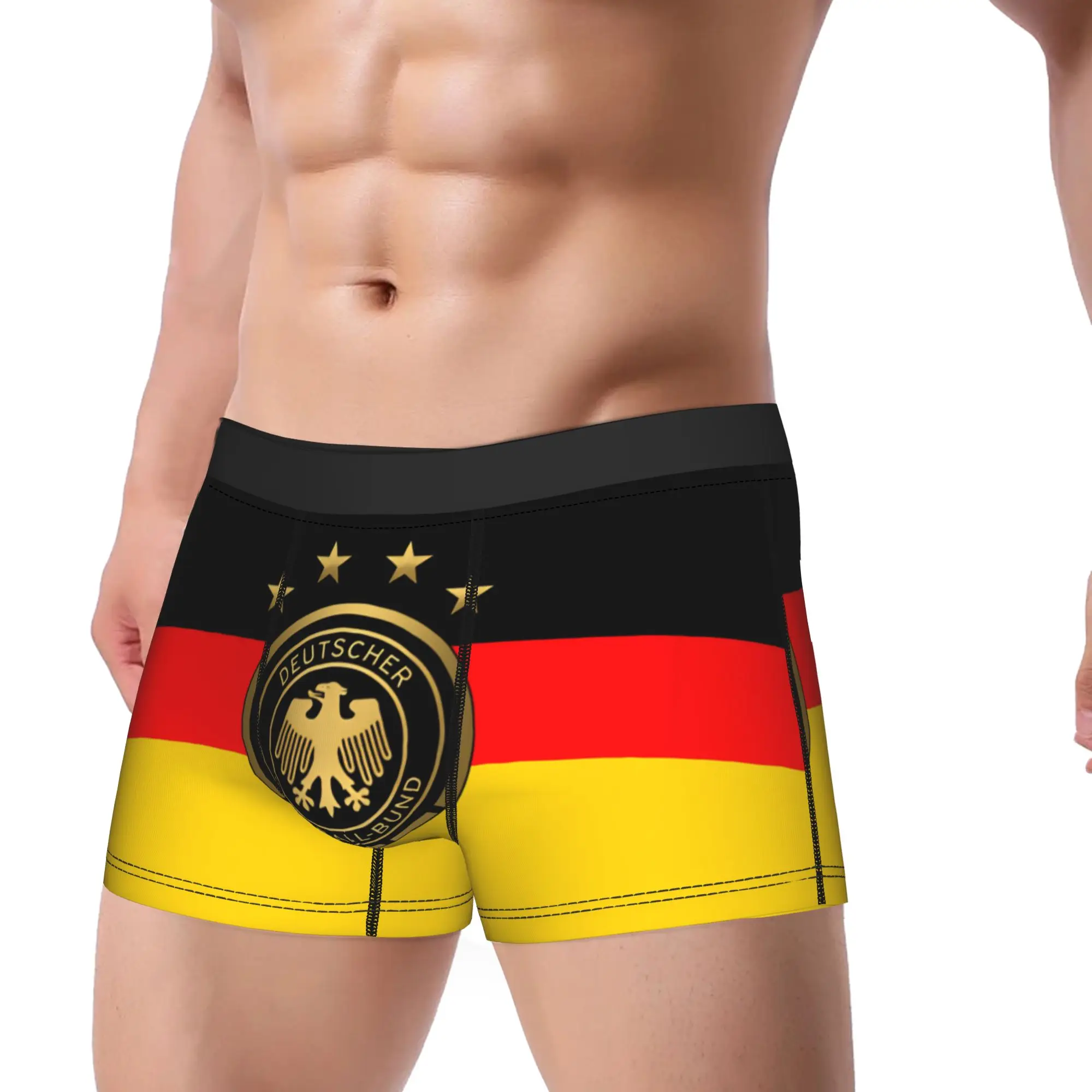 German Federal Eagle Shield Flag Shorts Briefs  Underwear Hot Sale Man Soft Trend Boxer Shorts Printed Plus Size Panties