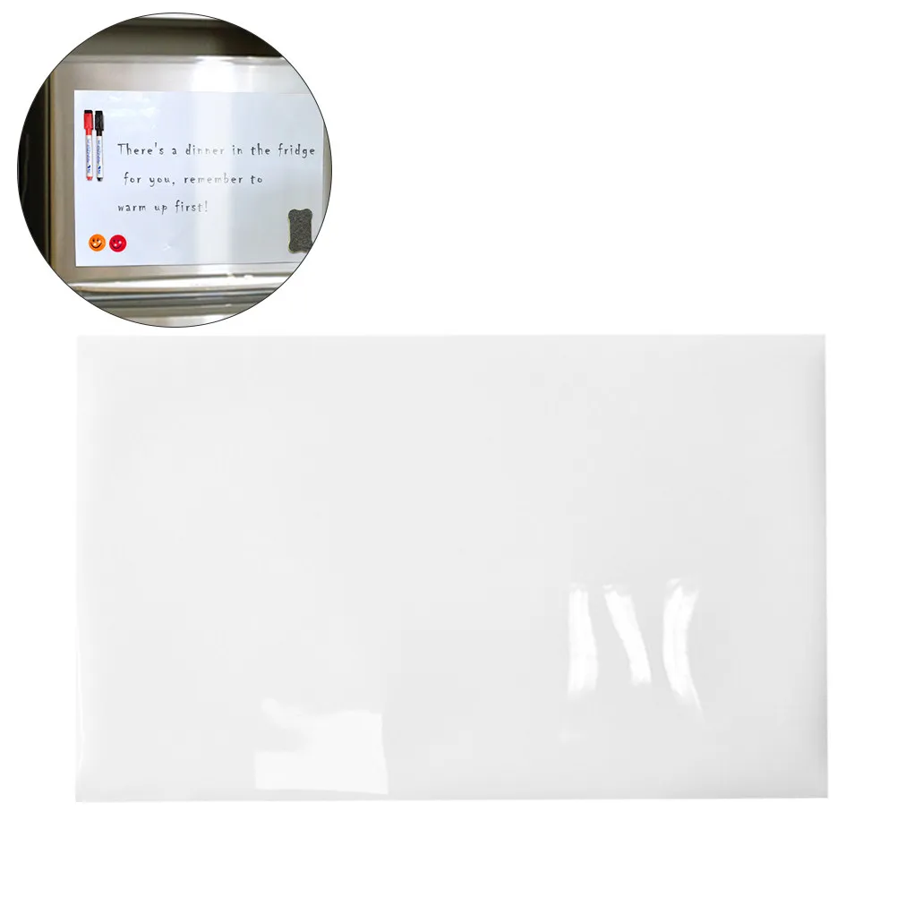 42Cm X 30Cm Flexible Magnetic Whiteboard Soft PVC Fridge Whiteboard Dry Erase Surface Flat Smooth Easy Cut Refrigerator Board