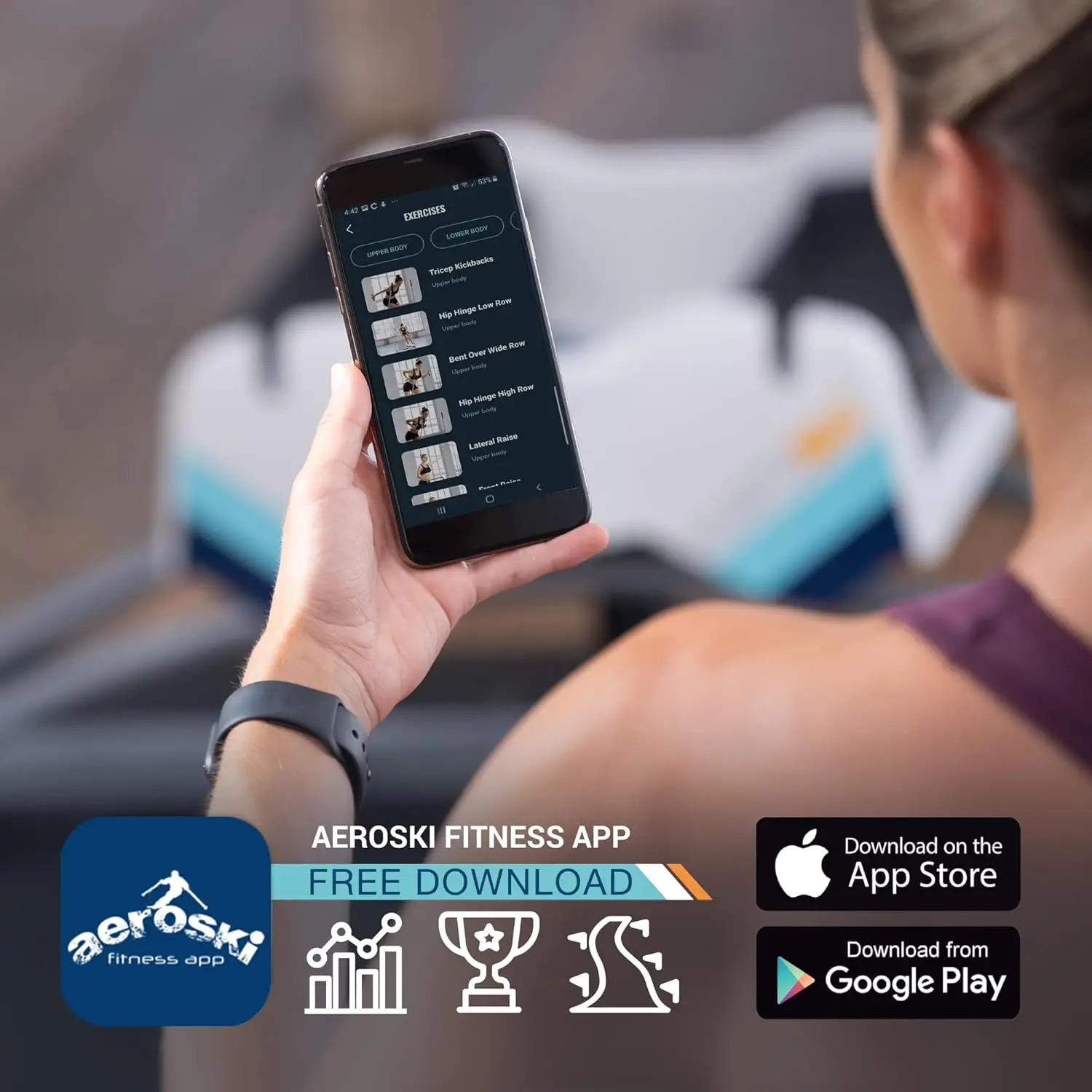 Power Pro-Home Fitness Ski Machine-Máquina de exercícios simulador, pólos de esqui, óculos VR, Fitness App, para fornecer L