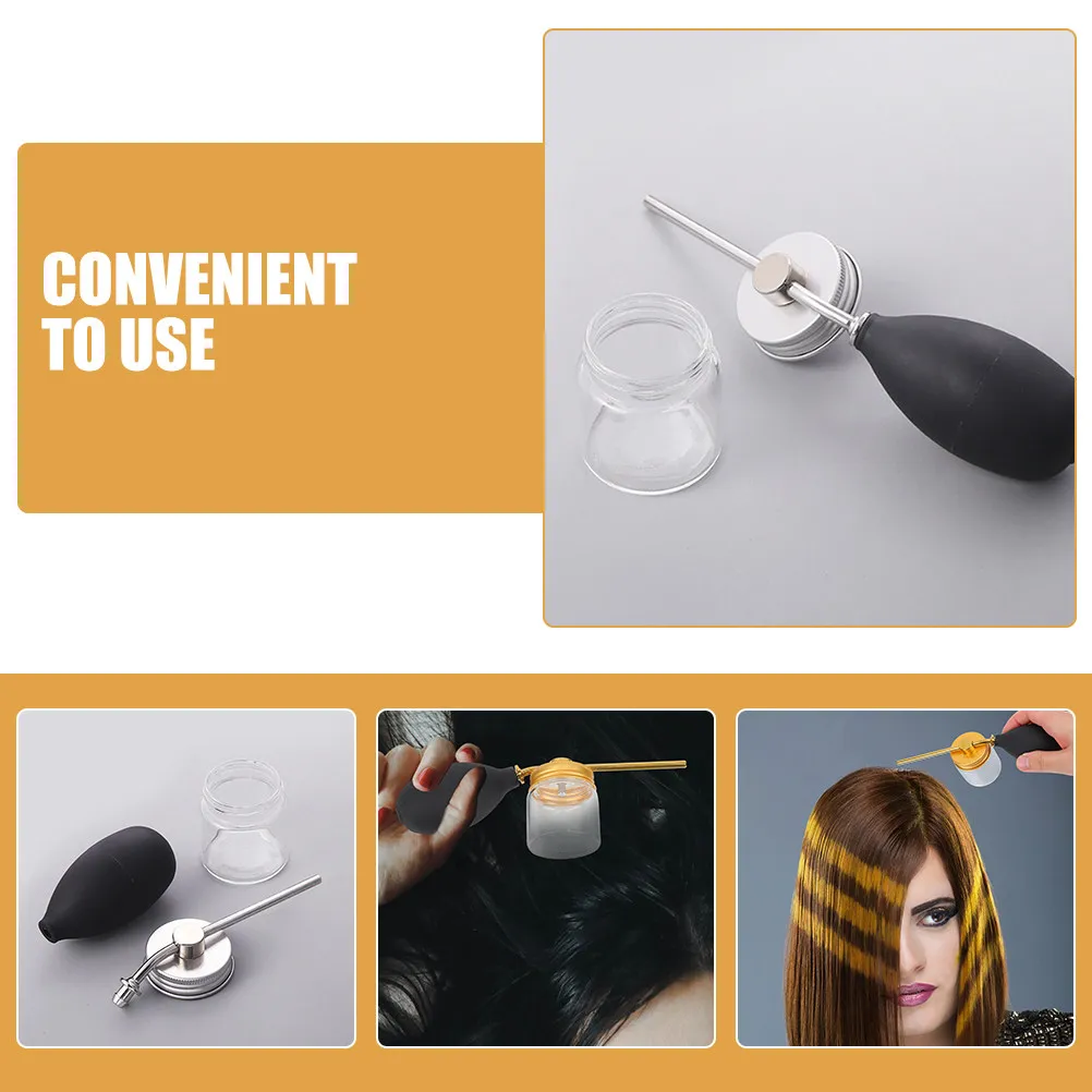 2Pcs Refillable Hair Fiber Applicator Pump Spray Bottle for Powder Precision Application Professional Barber Home Use