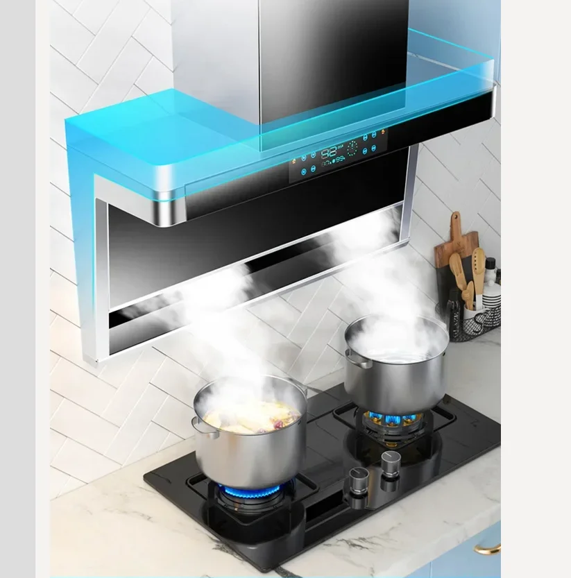 

220V Frestec Range Hood Kitchen Extractor Fan Strong Suction Top Side Wall Mounted EB