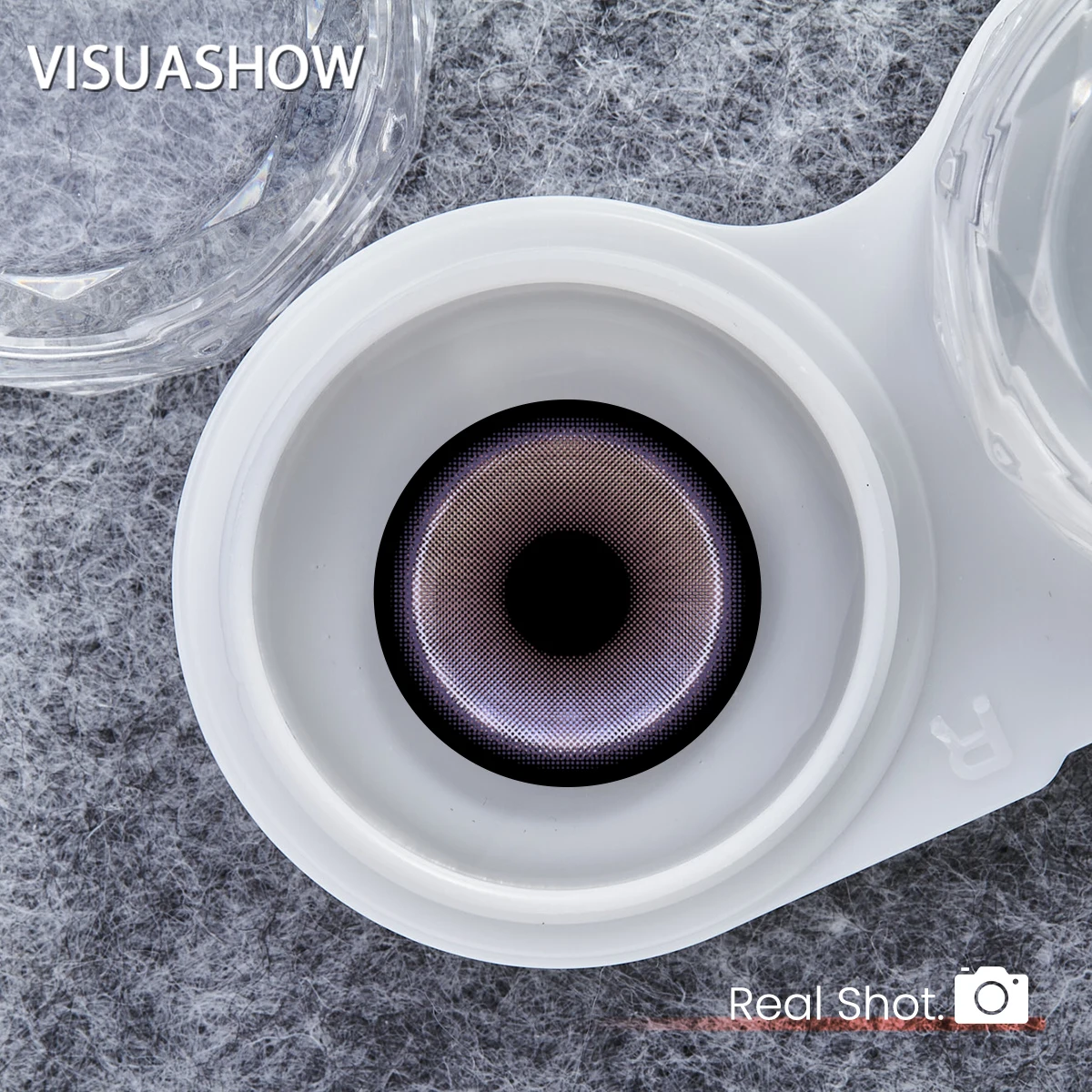 Visuashow Violette Kontaktlinsen für 6 Monate, 2 Stück, kleine Pupillen, farbige Kontaktlinsen, 14,2 mm, Augenvergrößernd, für Anime-Cosplay. – Detail 5