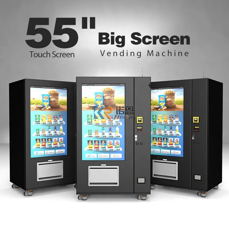 Drink Snack Automatic Vending Machine Large Capacity Vending Machine 55 Inch Touch Screen