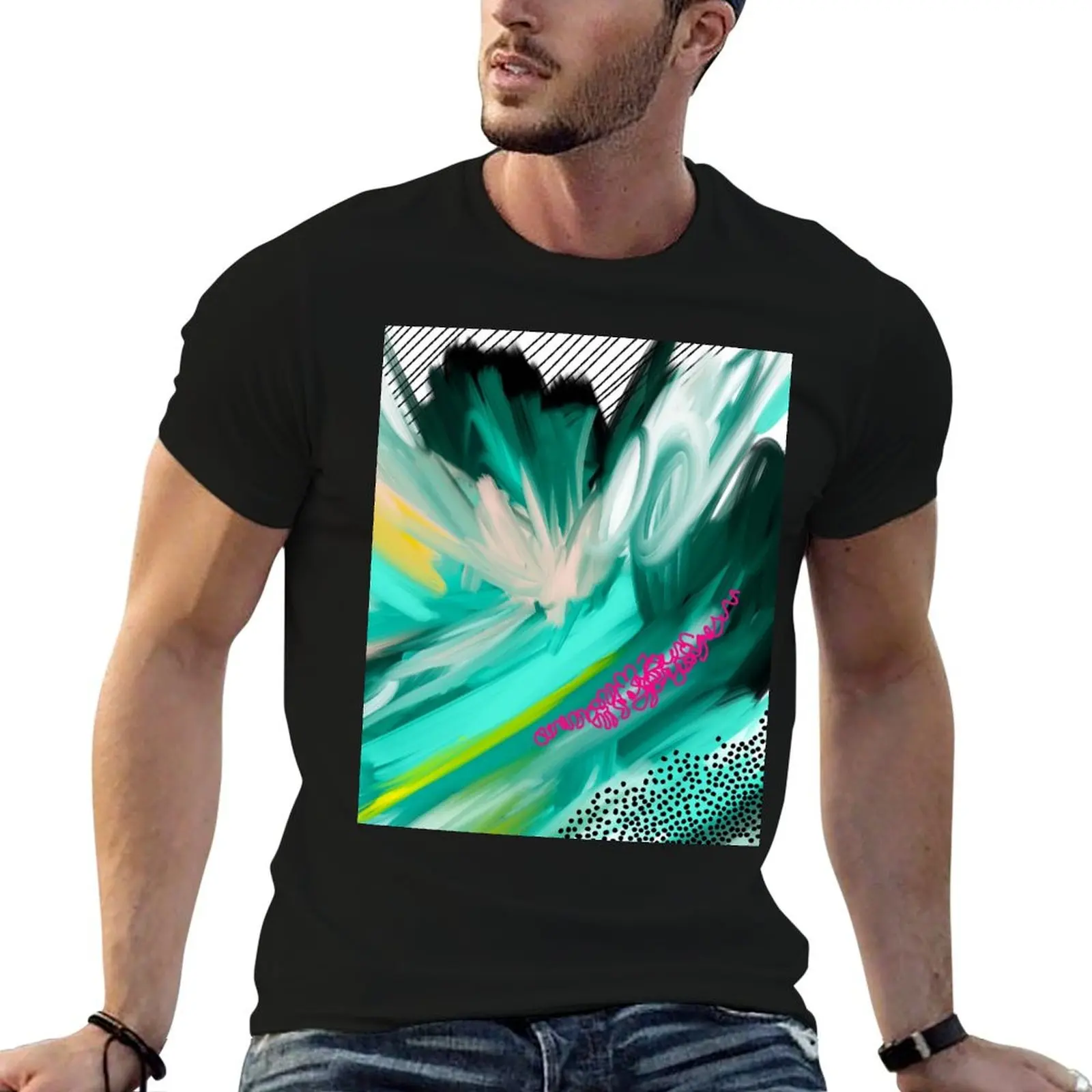 

Футболка с абстрактной живописью, футболка с короткими рукавами, спортивные рубашки для фанатов, футболки с рисунком, мужские футболки, повседневные стильные