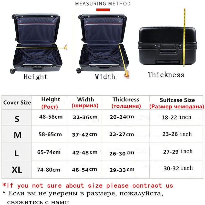 2023 Travel Suitcase Capa Protetora para 18 ''-32'' Bagagem Case Acessórios Elastic Suitcase Poeira