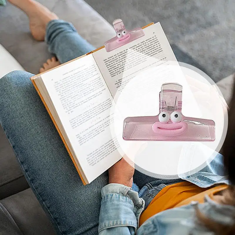 Funny Paper Clips File Folder Paper Clips Multi-Functional Acrylic Transparent Sausage Mouth Design Exam Paper Clip Book Helper