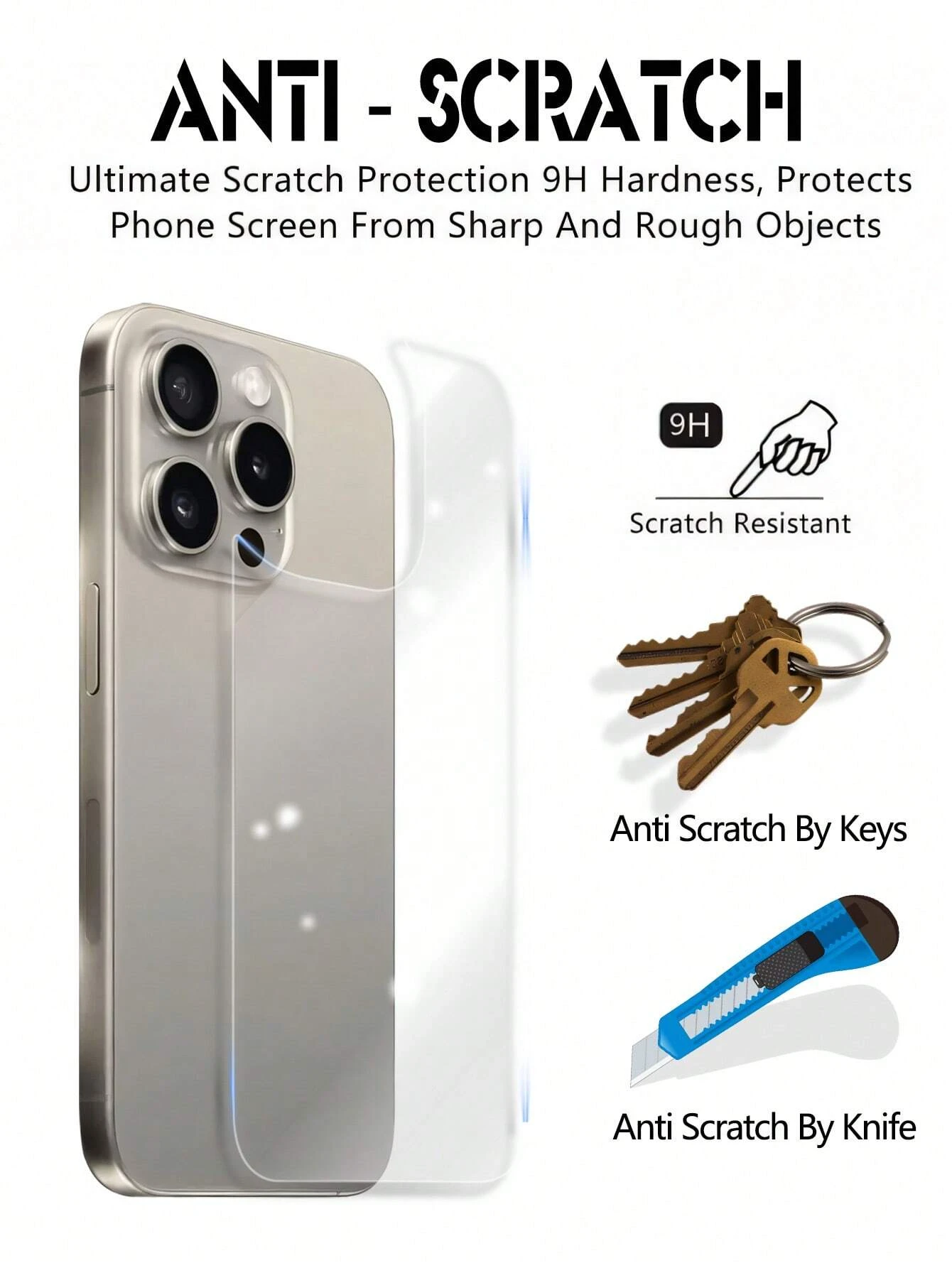 NNBILI 5PCS Zurück Bildschirm Gehärtetes Glas Für iPhone 16 15 12 14 13 11 Pro Max 16e 12 13 mini Handys Hinten Screen Protector Filme – Detail 4