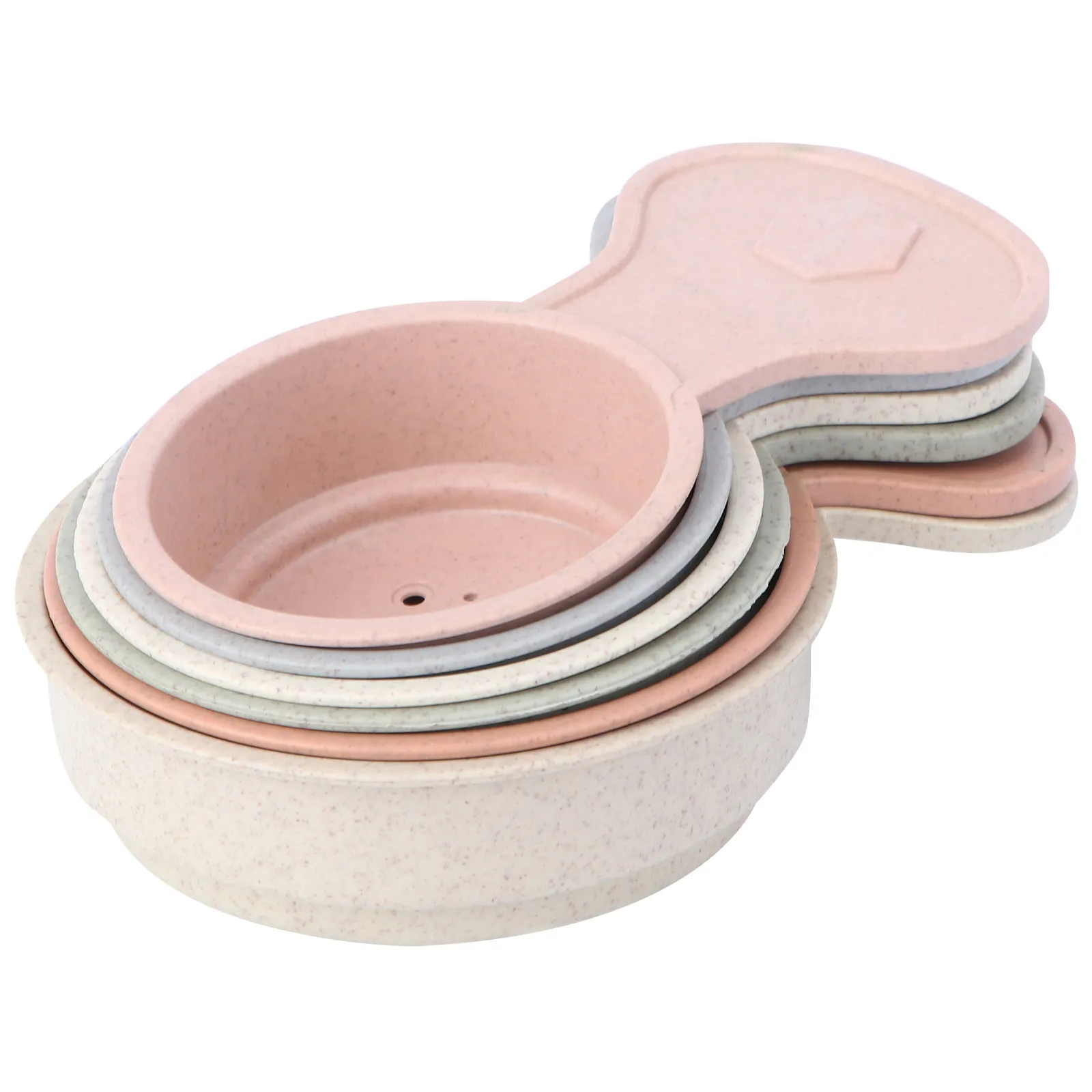 

6Pcs Nesting Stacking Cups Baby Bath Shower Beach Plaything Safe Smooth Educational for Hand Eye Coordination Shower Toy