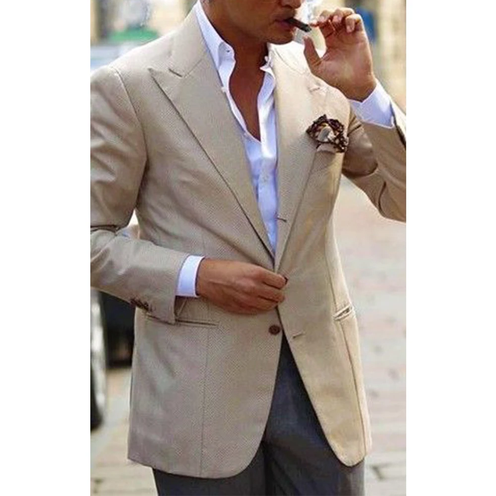 

Men Suit Jacket Single Breasted Slim Fit Casual Fashion Comfortable Elegant Blazer Business Office Formal Wear Stylish Mens Coat