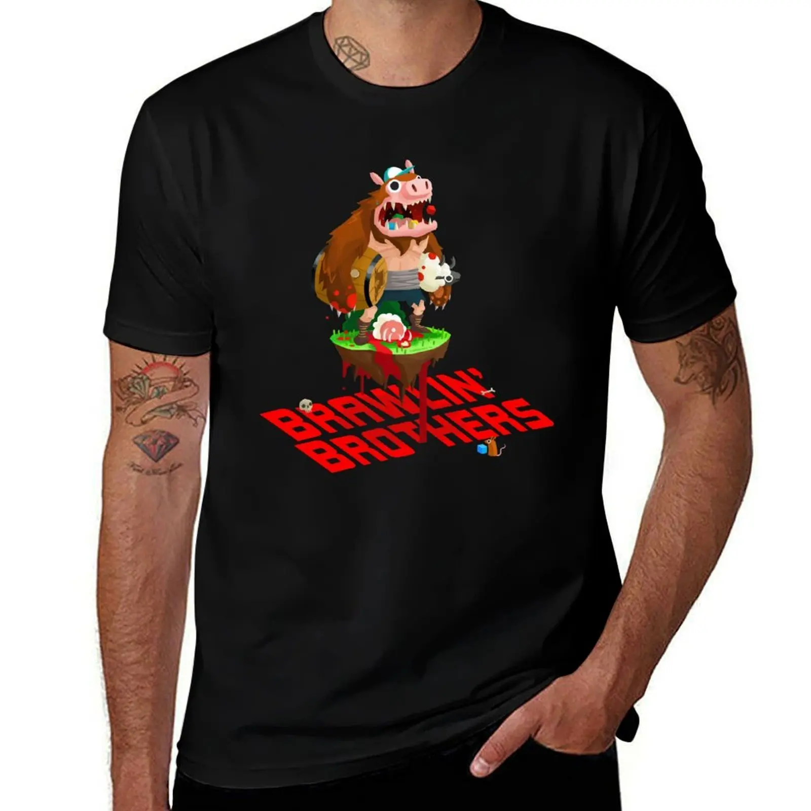 

Brawling Brothers - ManBearPig T-Shirt Casual Soft Cotton Short Sleeve Tee