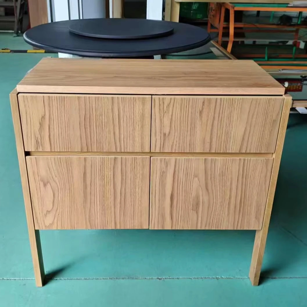 Armadietto del soggiorno dell'armadietto del comodino della camera da letto dell'armadietto della camera da letto dell'hotel in stile log con cassetto dei mobili dell'hotel