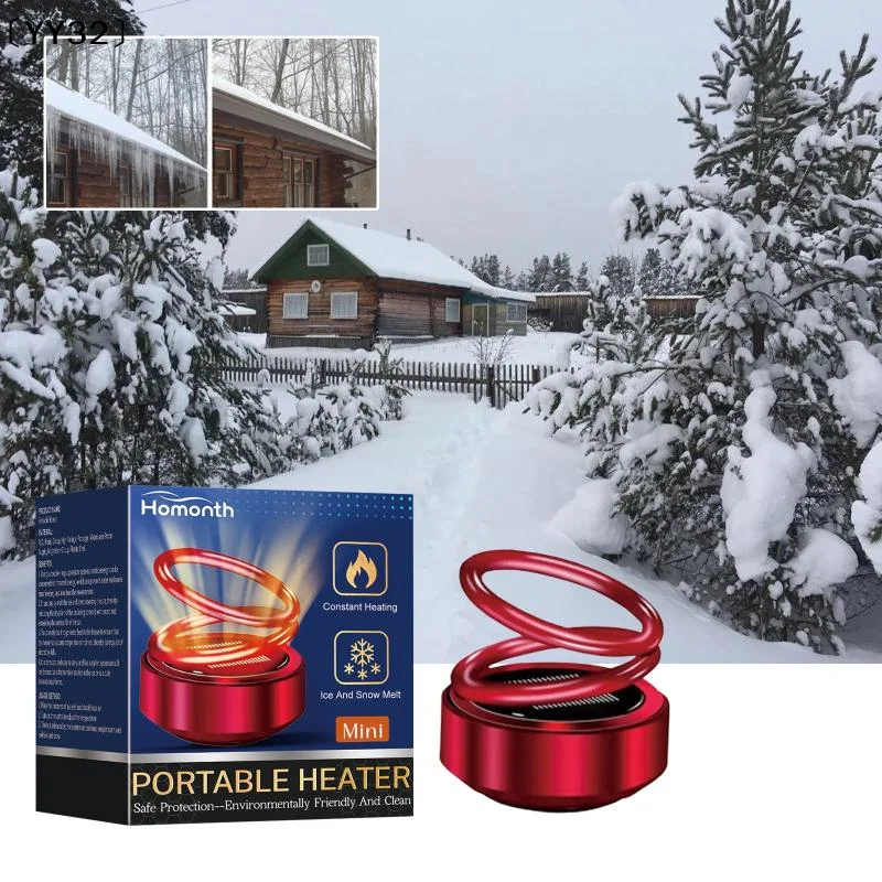 Portable Hot  Molecule Mini Heater Windshield Defroster Winter Solar Powered Dual Ring Home Car Interior Snow Ice Remover〔YY32〕