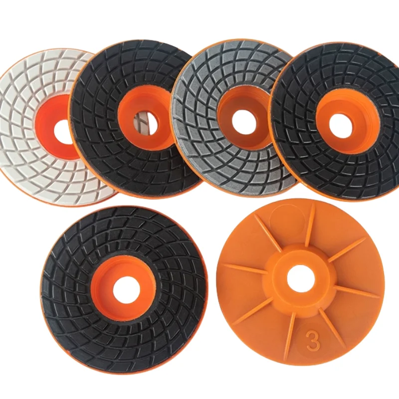 7 Stück 4" 100mm Schleifscheiben mit Schnallenverschluss für Nass- und Trockenpolitur, Flexible Scheiben für Stein, Quarz, Marmor, Granit, Beton-Schleifen – Detail 8