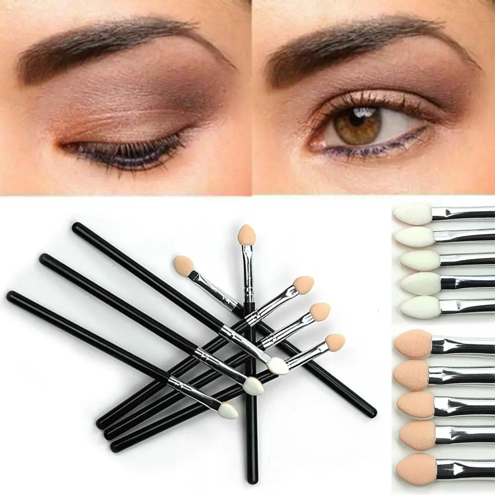 For Women Girls Dual Color Rubber Sponge Applicator Eye Shadow Brush Makeup Brush Beauty Tool