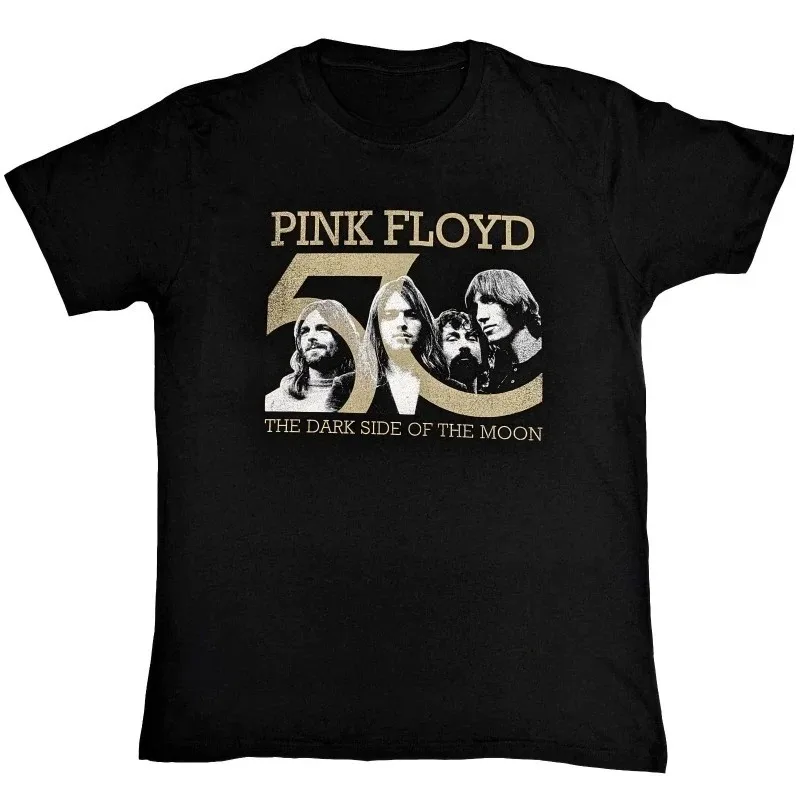 Pink Floyd T Shirt Dark Side of The Moon 50th Anniversary Men Women Oversized New Arrivals Cotton Short Sleeve Streetwear Tees