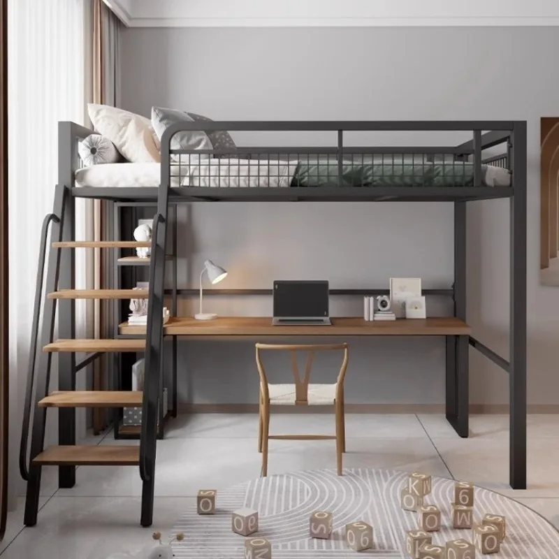 Manufacturer wrought iron bed wholesale duplex under table high and low step ladder loft youth apartment wrought